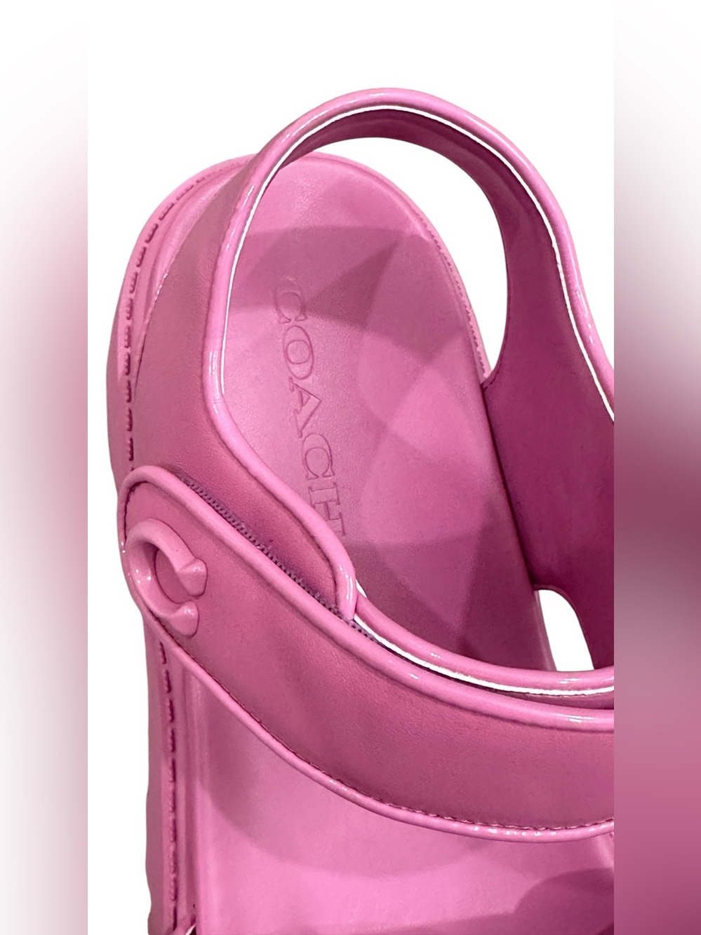 COACH Women's Pink Berry Brynn Double-Band Sporty Lug-SoleChunky Platform Sandal - Picture 14 of 16